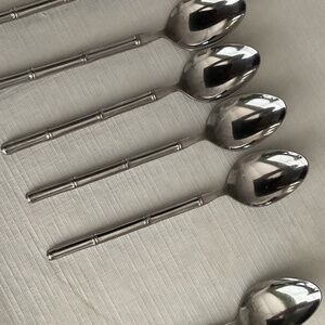 Stanley Robert stainless flatware Tiburon pattern  5 spoons